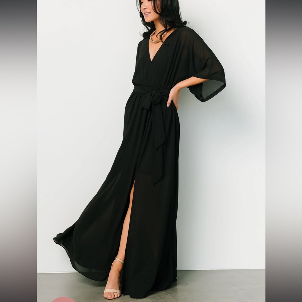 Black Baltic Born chiffon dress